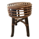 Brutalist rattan stool