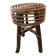 Brutalist rattan stool