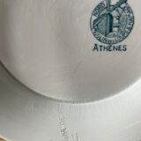 Flat compotier late nineteenth Moulin des Loups and Hamage, model "Athens"