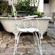 White cast iron garden chair no. 2
