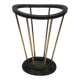 Umbrella stand in blackened wood and brass. Attributed to Jacques Adnet