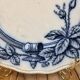 Antique English plate BWM & Co – Rose & Ivy pattern – registered 1868 – blue and black decoration.