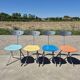 ensemble de 4 chaises pliantes Piu Bonaldo style Memphis