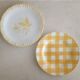 Set of 2 mismatched iron earth plates Digoin