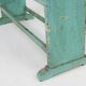 Industrial small mint-colored rack or bookcase with 4 shelves and beautiful patina, Belgium, 1920s