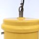 Industrial White Plexiglass and Yellow Varnished Aluminum Pendant, Italy