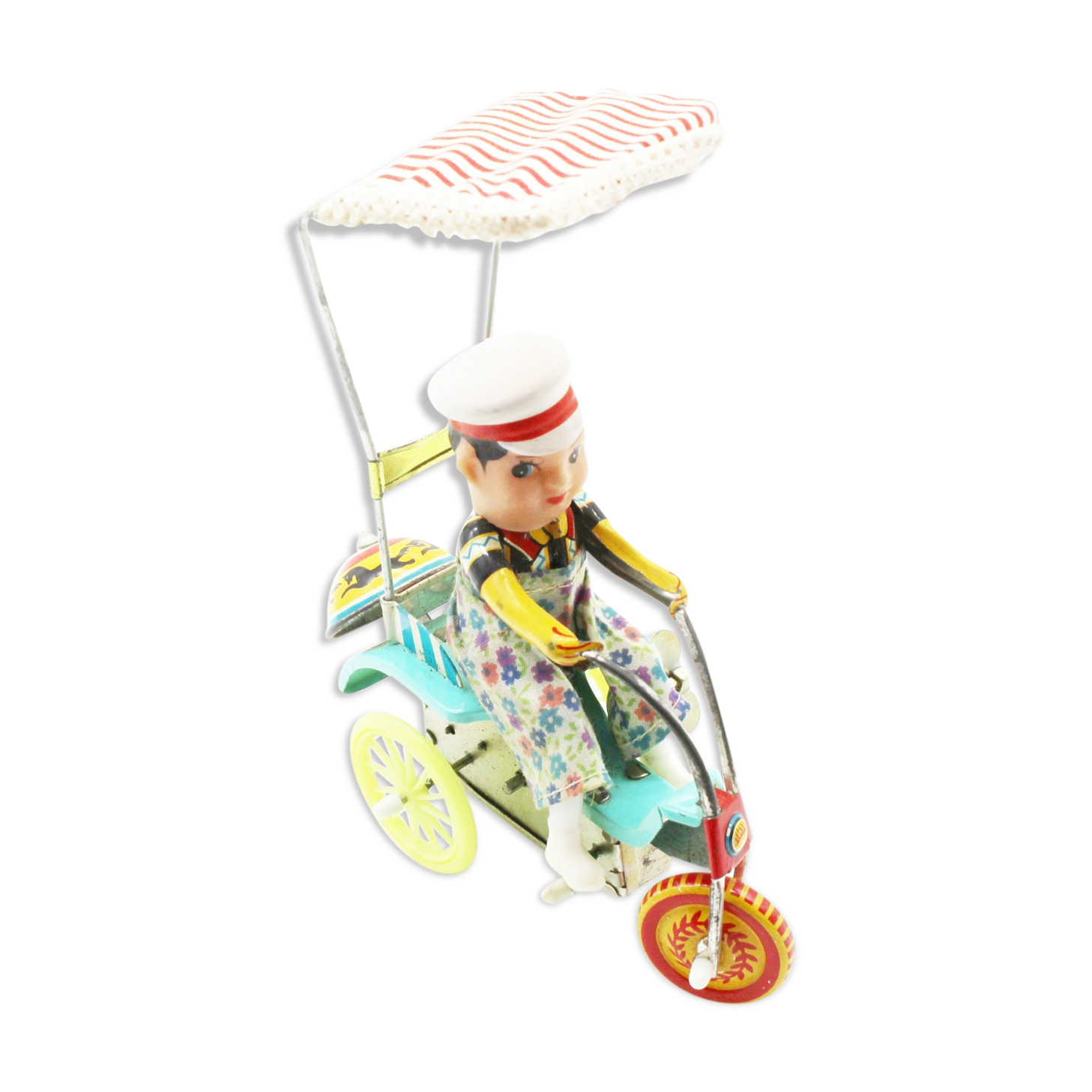 Old mechanical key toy in lithographed sheet metal