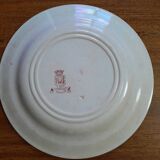 Opaque porcelain plate from Gien - Mariette series