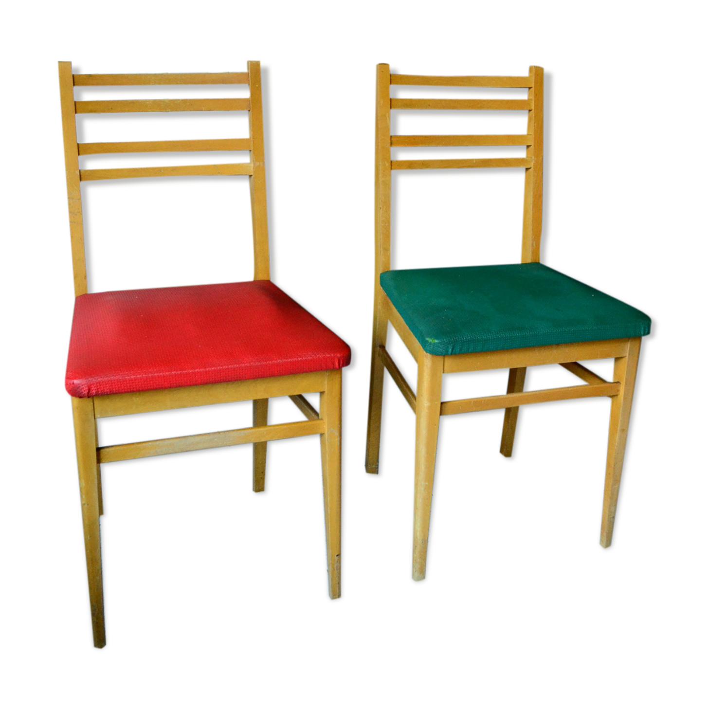 2 vintage beech chairs