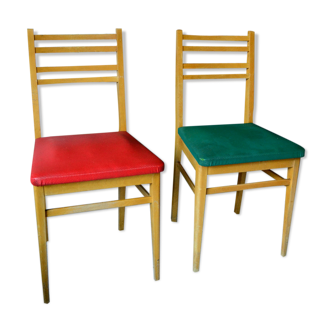 2 vintage beech chairs