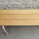 Banc d'école en bois et métal des années 80