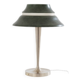 Jean Perzel desk lamp, nickel-plated and patinated, 1940s.