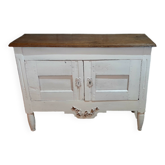 Small low painted oak sideboard