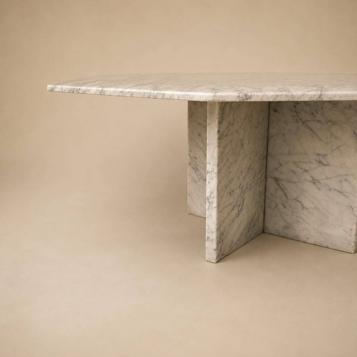 Vintage marble coffee table, 1970s