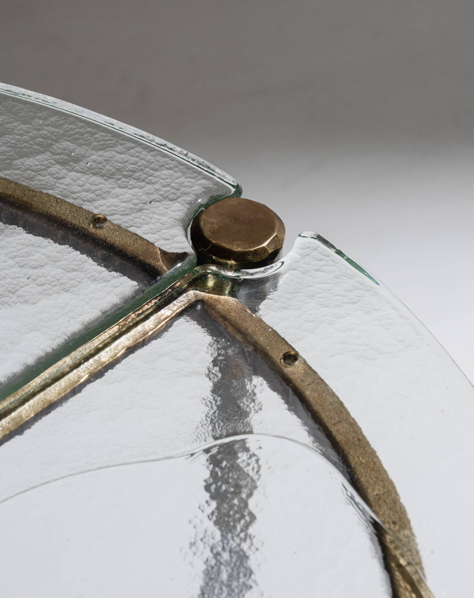 Bronze and glass coffee table, Lothar Klute, 1980s