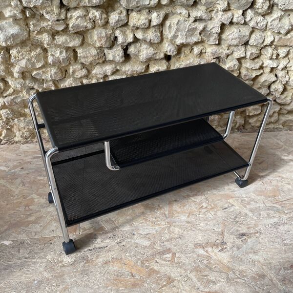 Meubles d’appoint / meubles hi-fi sur roulettes métal chromé –  Habitat