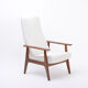 Dutch Mid-Century Modern Teak lounge chair by Topform reupholstered in Bouclé