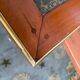 Flat desk in mahogany and leather style Louis XVI restored