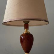 Le Dauphin house lamp in wood and brass from the 70s-80s