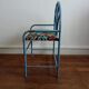 Skated metal child chair/bench