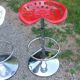 Pair of Etienne Fermigier designer stools, Mirima mower model, publisher