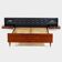 Vintage mid century modern double bed bedroom set with floating nightstands