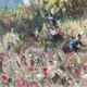 Huile sur panneau, paysage breton