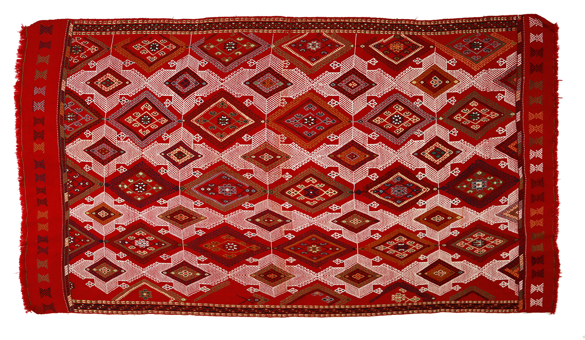 Anatolian handmade kilim rug 266 cm x 172 cm