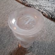 Vase vintage en verre de Clichy