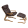 1970s, Norwegian design by Elsa & Nordahl Solheim, set of chair with stool.