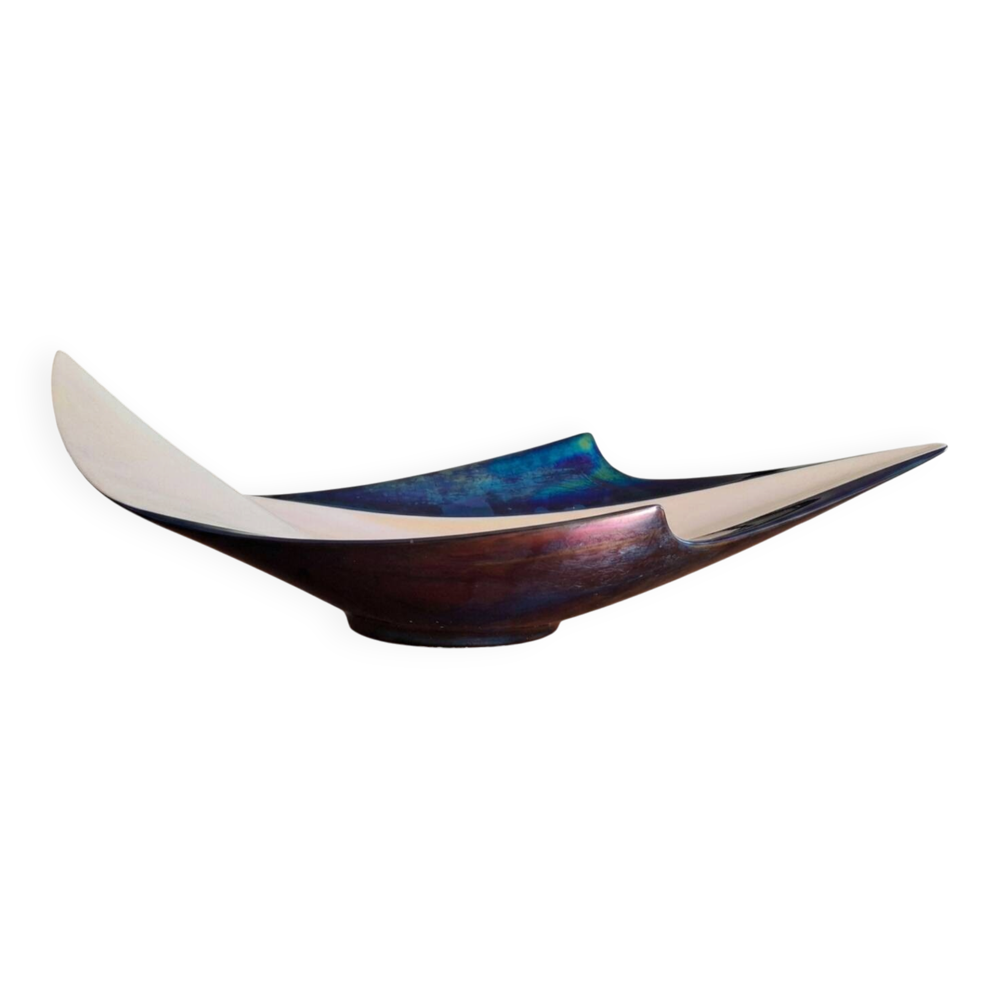 Vintage White and Blue Verceram Fruit Bowl