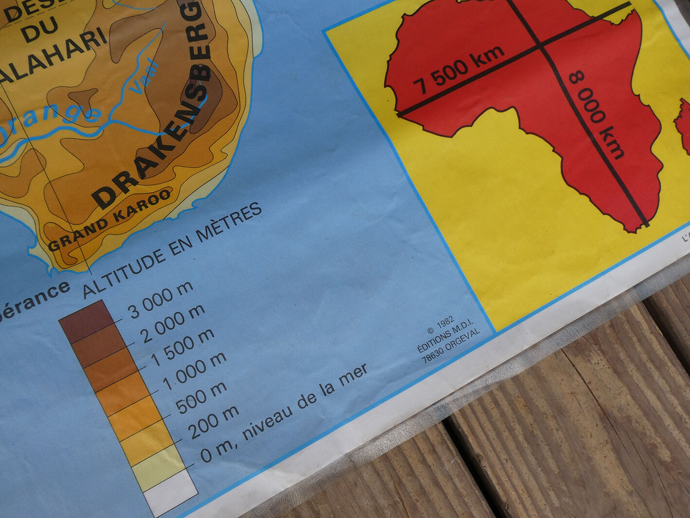 School map poster vintage Africa edition MDI