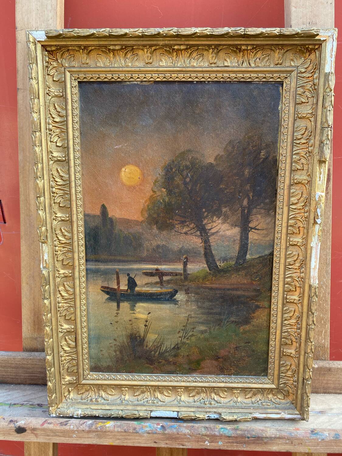 19th century pond landscape