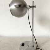 Eye ball lamp space age brushed metal 70s