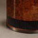 Table ronde vintage en loupe de bois