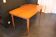 1960s table with teak veneer and glass top + extensions