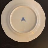 11 flat plates Rooster with Peonies, Gien earthenware