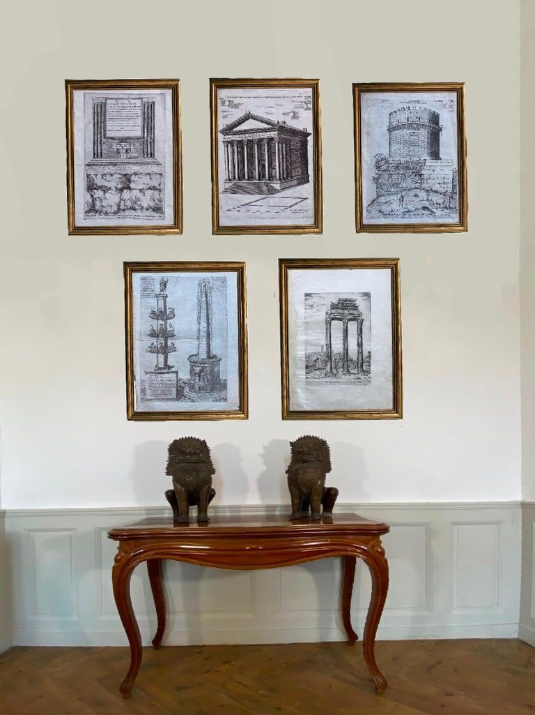 Antoine Lafrery, "Speculun Romanae Magnificen", set of 6 engravings, XVIth