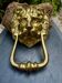 Large lion door knocker in solid brass Art Nouveau