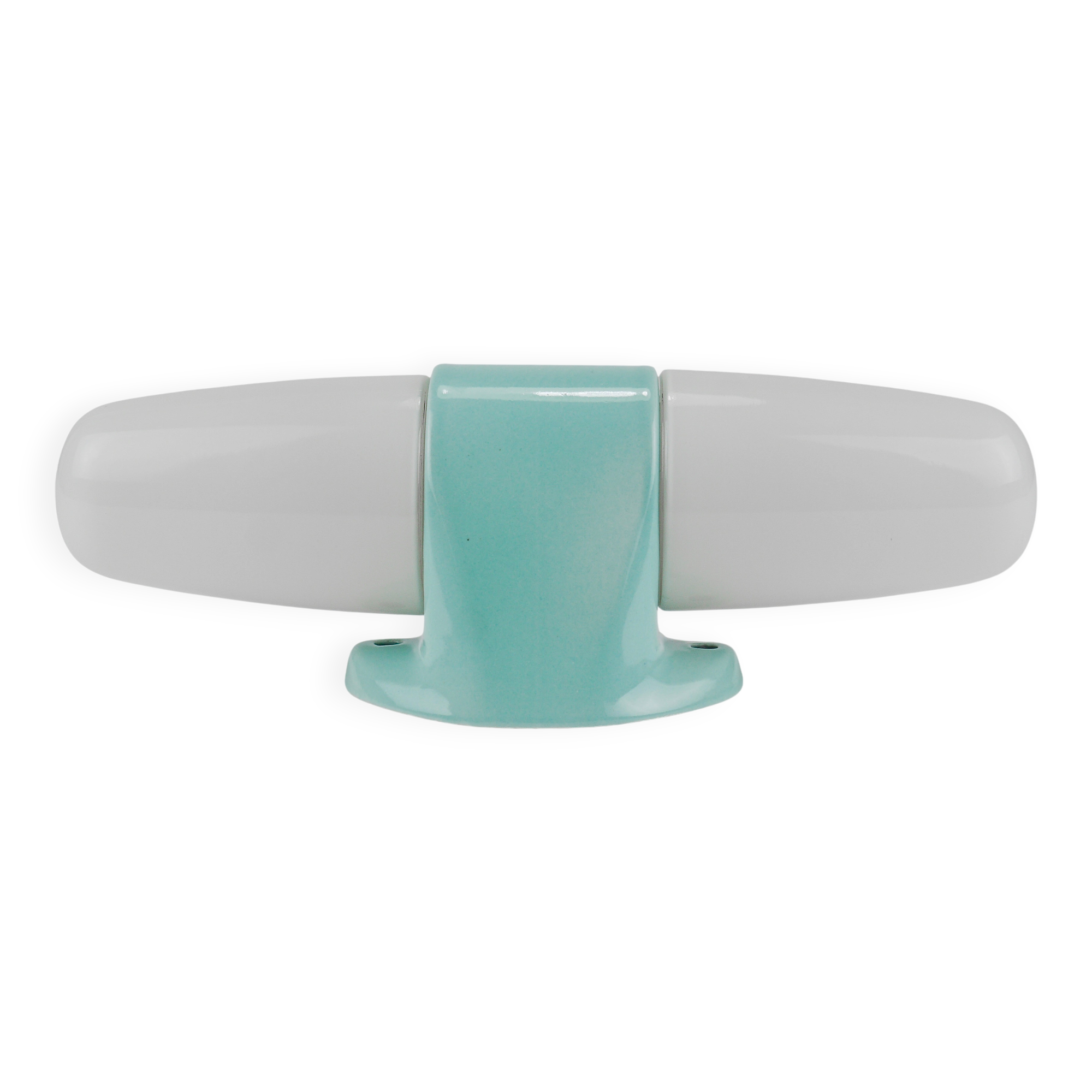 Wilhelm Wagenfeld Bauhaus Turquoise Double Sconce Wall Light, Germany, 1950