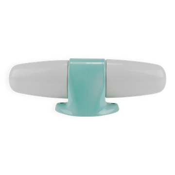 Applique murale double turquoise Wilhelm Wagenfeld Bauhaus, Allemagne, 1950