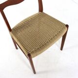 Set of 4 Arne Wahl Iversen for Glygnore papercord chairs