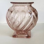 Vase en verre art déco Rosaline par Rudolf Schrötter pour Inwald