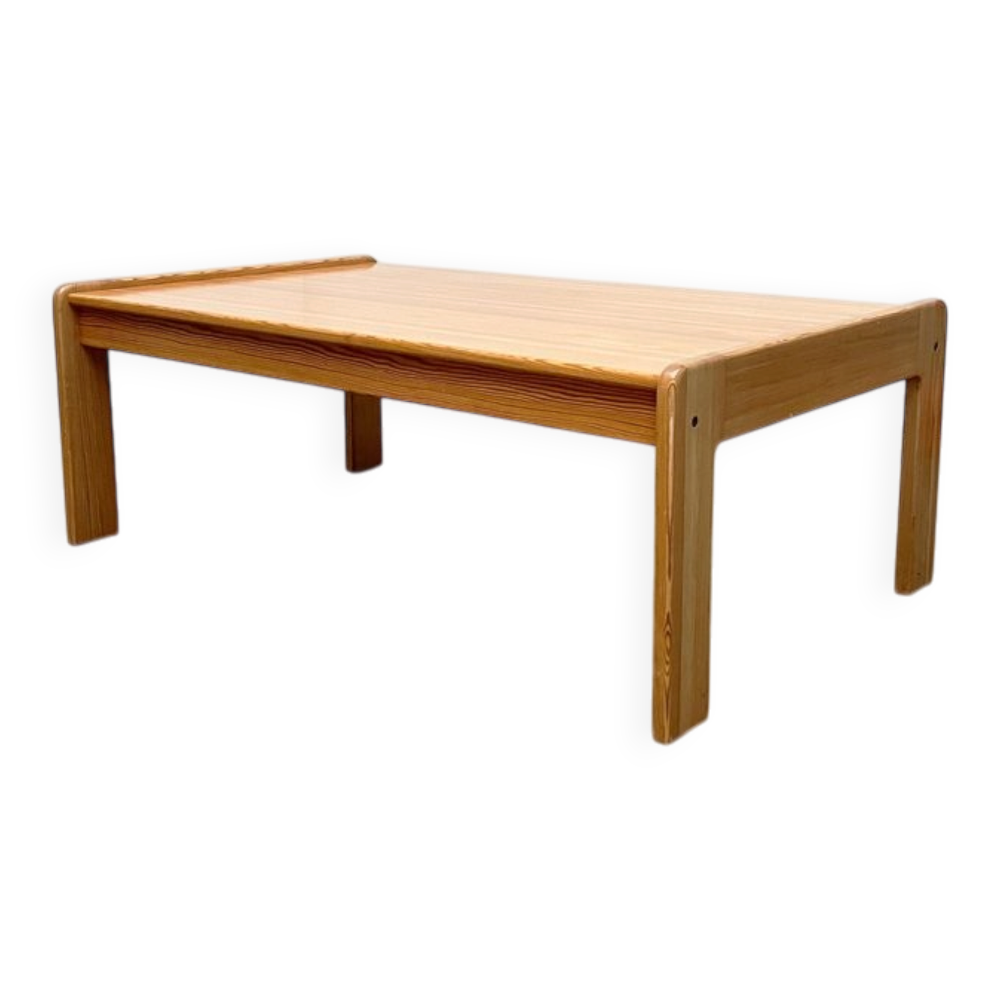 Vintage coffee table in Swedish pine by Yngve Ekström for Swedese, 1970s.