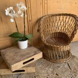 Children's rattan armchair