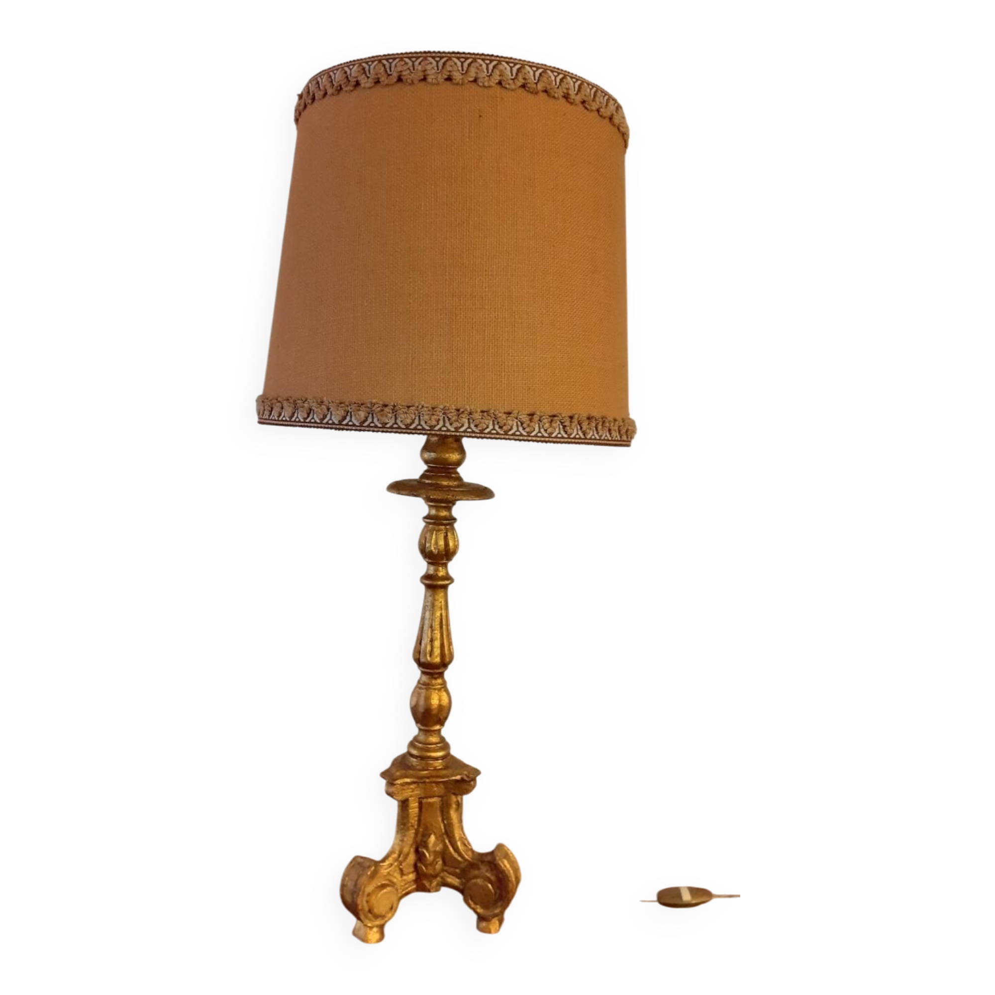 Gilded wood lamp, 1970