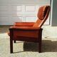 Scandinavian leather rest chair, Mobler Get, vintage
