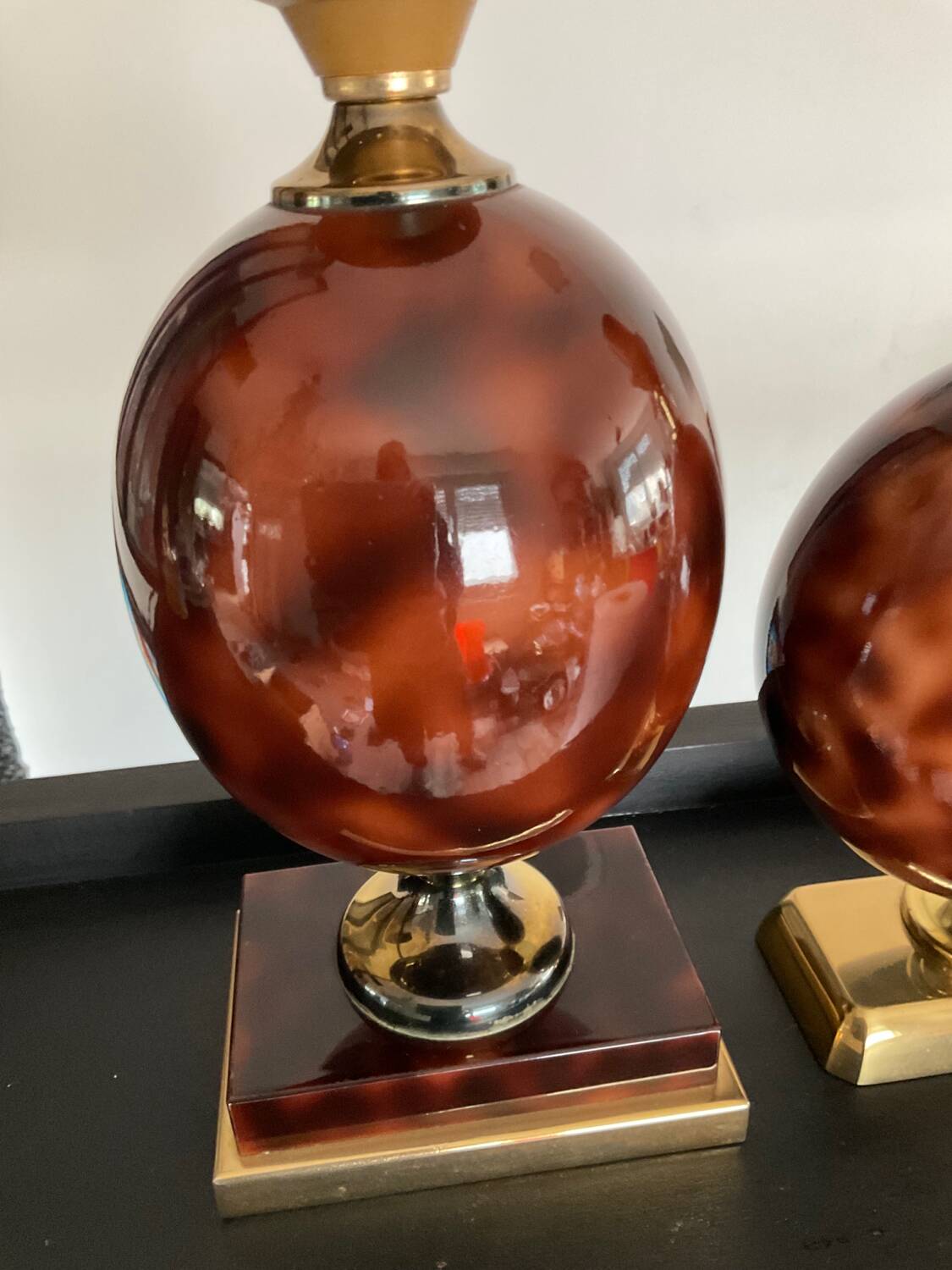 Duo of le dauphin lamp bases from the 70s and 80s