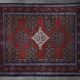 Vintage Hand-Woven Middle Eastern Oriental Senneh Rug, 1960s
