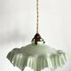 Opaline tray with light mint green ruffles